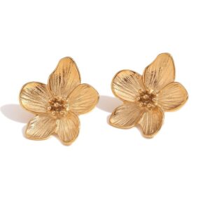 Gold Flower Earrings