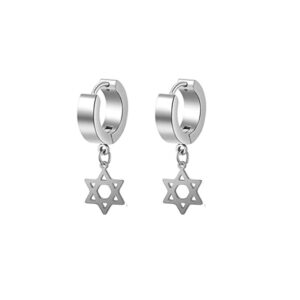 Star of David Hoop Earrings