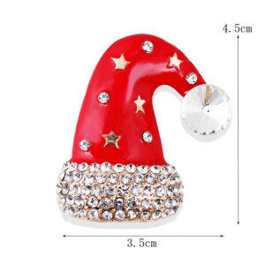 Sparkling Santa Hat Brooch