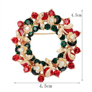 Classic Christmas Wreath Brooch