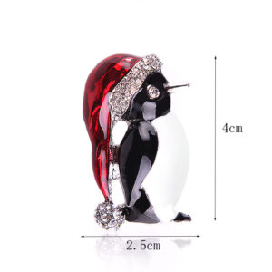 Santa Penguin Brooch
