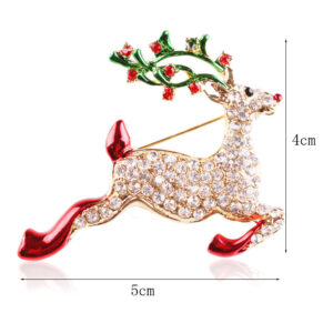 Crystal Reindeer Brooch