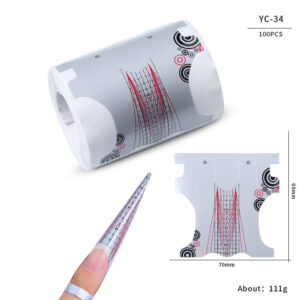 Silver Nail Extension Forms – 100pcs Roll