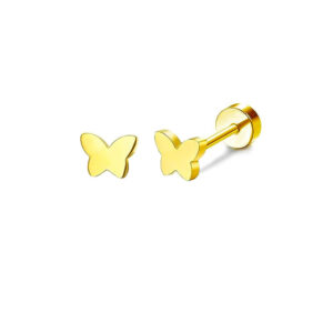 Gold Butterfly 316L Surgical Steel Labret Piercing