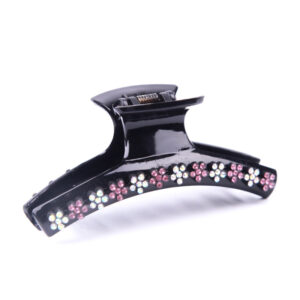Black Hair Claw with Flower