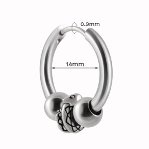 Stainless Steel Snake Hoop Earring