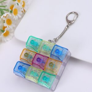 Light Up LED Fidget Clicker Keychain