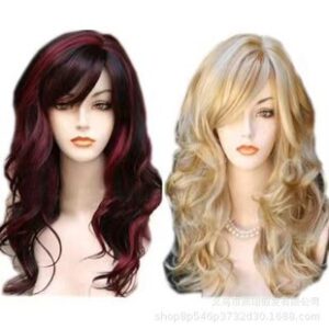 Long Wavy Layered Wig with Side Swept Bangs