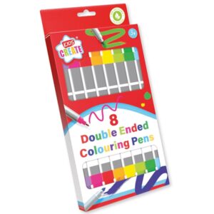 Kids Create Assorted Colour Double-Ended Colouring Pens 8 Pack