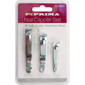 Prima Stainless Steel Nail Clipper Set 3pc